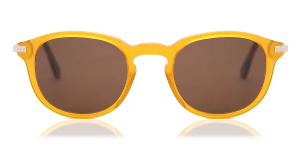 Oval Full Rim Plastic Men's Prescription Sunglasses Yellow Size 51 - SmartBuy Collection