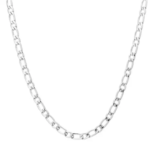 Over & Over 7mm Silver Steel Chain Necklace - Gold