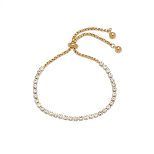 Over & Over Gold Crystal Pull Bracelet - Adjustable
