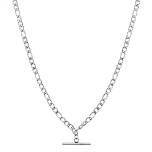 Over & Over Silver T-Bar Chain Necklace - 45cm