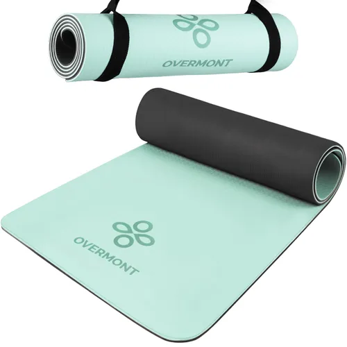 Overmont Premium TPE Yoga Mats - with carry strap - 183 x