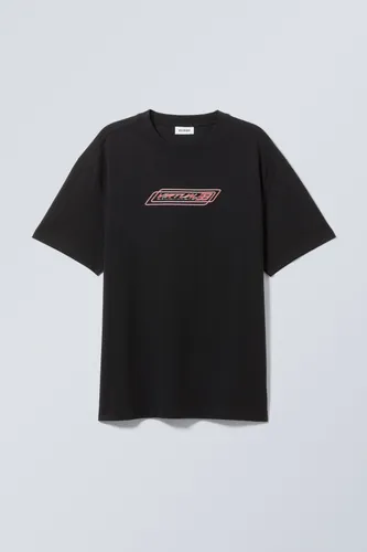 Oversized Graphic Printed T-shirt - Black