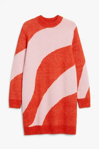 Oversized knit dress - Red