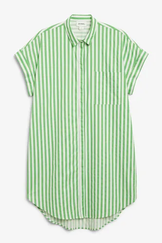 Oversized midi shirt dress - Green