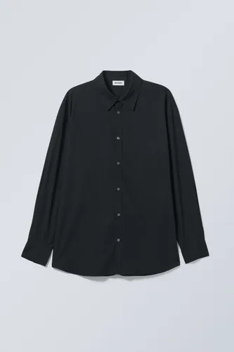 Oversized Printed Shirt - Black