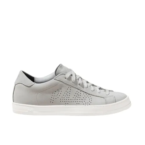 P448 , Cream Leather John Speckle Sneakers ,Beige male, Sizes: