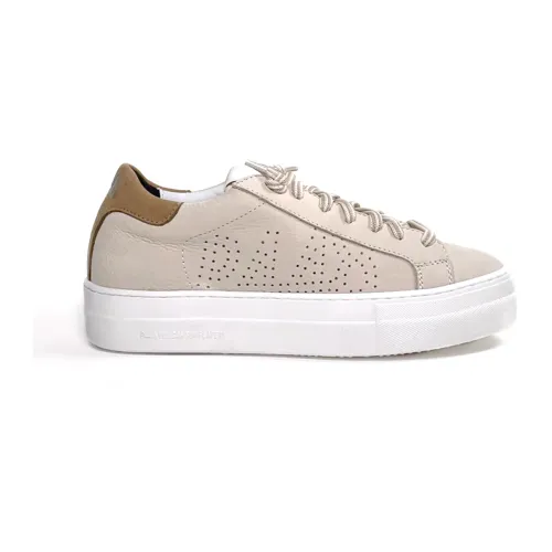 P448 , Nabouk Sneakers - Theabl Collection ,Beige female, Sizes:
