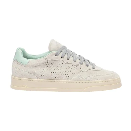 P448 , Perforated Logo Sneakers ,Beige female, Sizes: