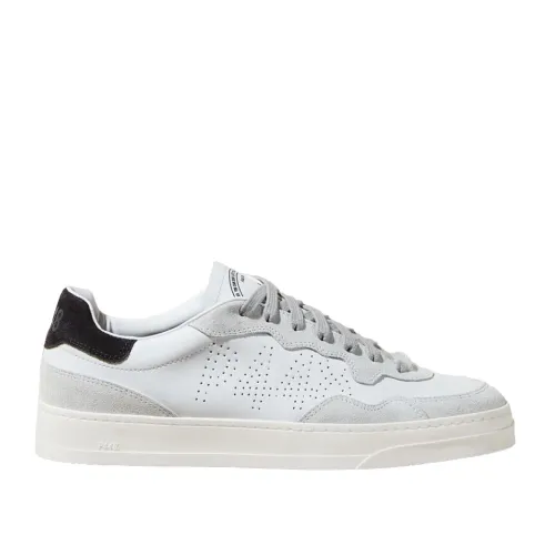 P448 , White Leather Sneakers ,White male, Sizes: