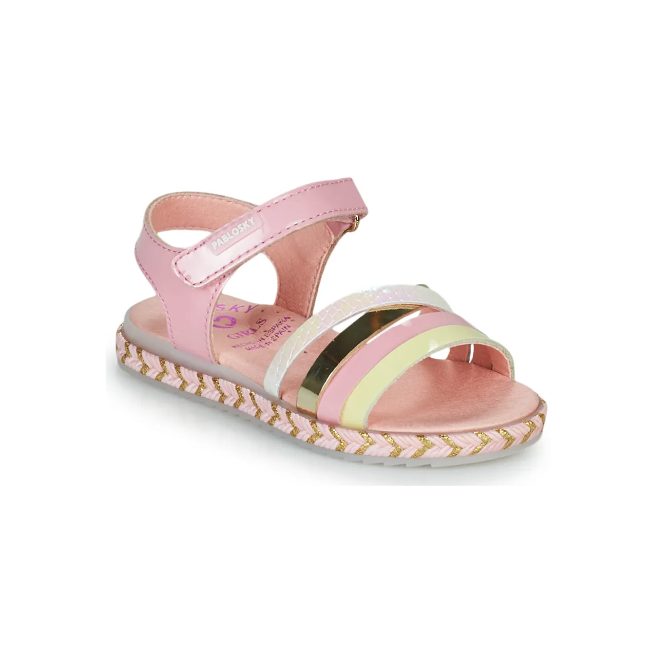 Pablosky  TOMINE  girls's Children's Sandals in Pink