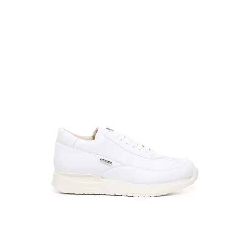 Paciotti , White Nappa Sneakers with Steel Logo ,White female, Sizes: