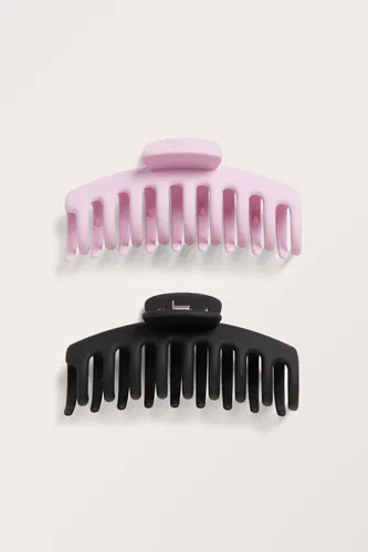 Pack of 2 big hair claws - Pink