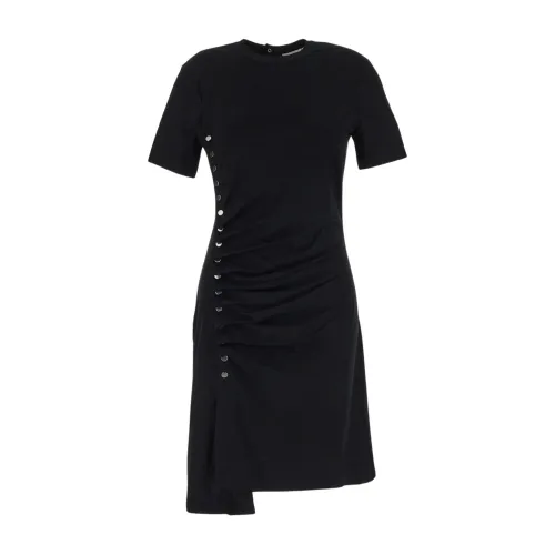 Paco Rabanne , Black Viscose Rabanne Dress ,Black female, Sizes: