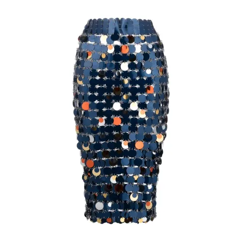 Paco Rabanne , Elevate Your Style with this Long Skirt ,Blue female, Sizes: