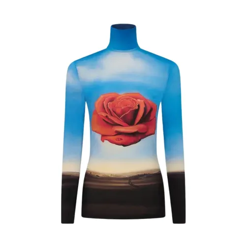 Paco Rabanne , High Neck Top Inspired by Dalí's Meditative Rose ,Multicolor female, Sizes: