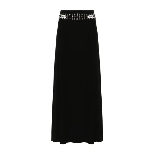 Paco Rabanne , Long Skirts - Jupe Long ,Black female, Sizes: