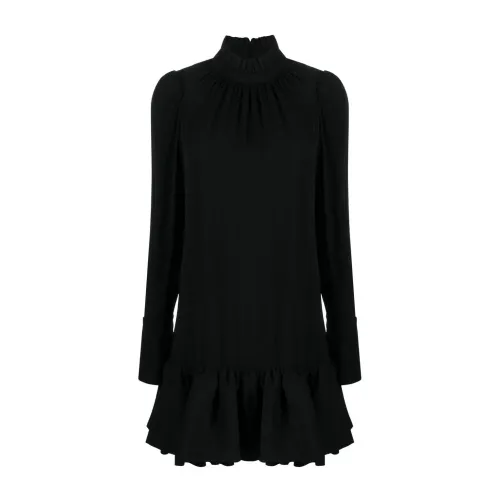 Paco Rabanne , Long sleeve turtleneck dress ,Black female, Sizes: