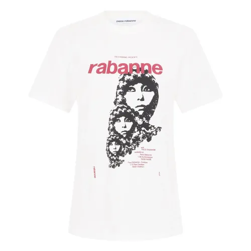 Paco Rabanne , Regular Tee Shirt ,White female, Sizes: