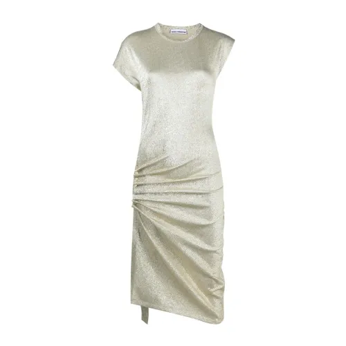 Paco Rabanne , Silver Gold Mid Length Dress ,Gray female, Sizes: