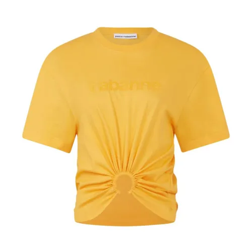Paco Rabanne , Stylish T-shirts and Polos Collection ,Orange female, Sizes: