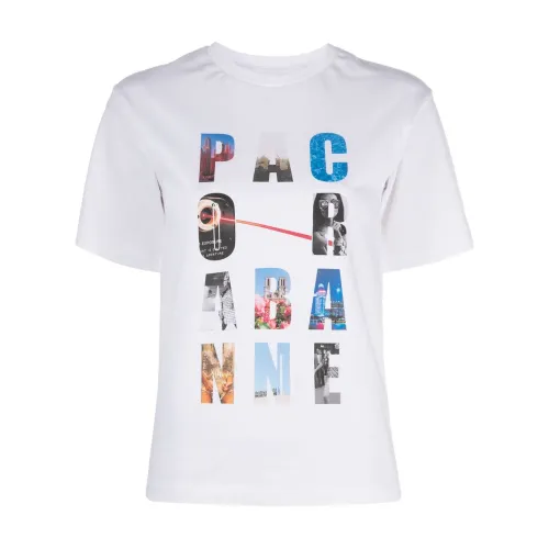 Paco Rabanne , T-Shirts ,White female, Sizes: