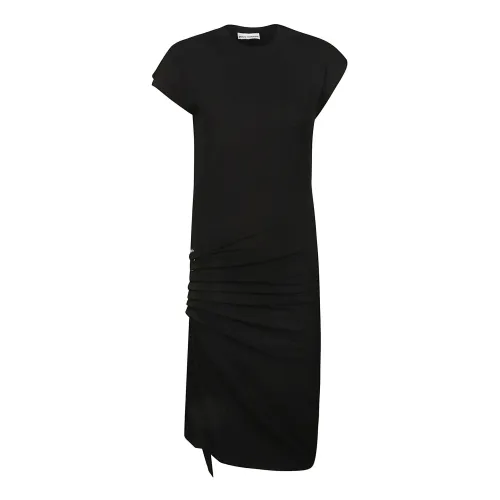 Paco Rabanne , Timeless Black Midi Dress ,Black female, Sizes: