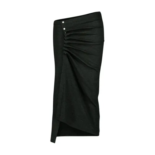 Paco Rabanne , Wrap Asymmetric Midi Skirt ,Green female, Sizes: