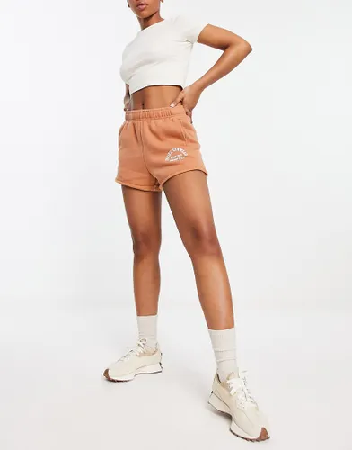 Pacsun easy shorts with varsity logo in brown