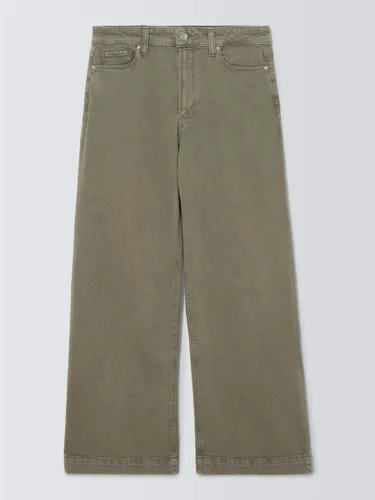 PAIGE Anessa Wide Leg Ankle Jeans - Vintage Mossy Green - Female