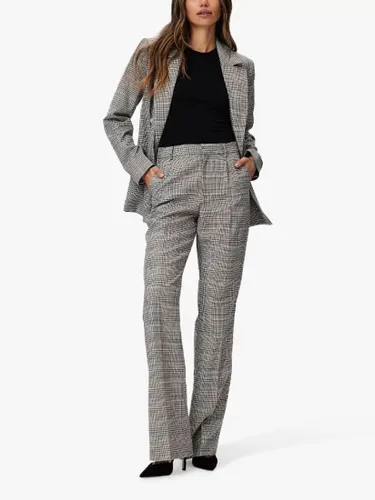 PAIGE Aracelli Metallic Plaid Trousers, Grey/Multi - Grey/Multi - Female