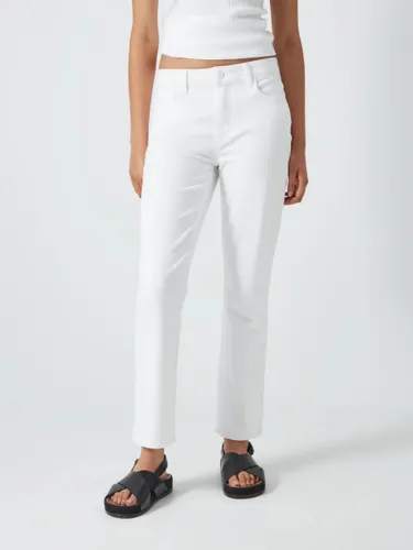 PAIGE Cindy High Rise Straight Cut Jeans, Crisp White - Crisp White - Female