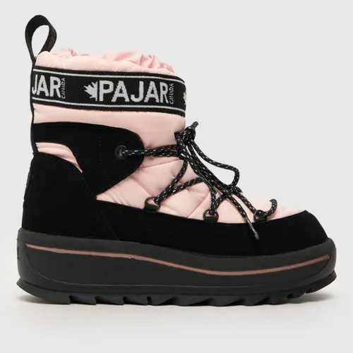 Pajar Women's Black and Pink Galaxy Waterproof Ankle Snow Boots