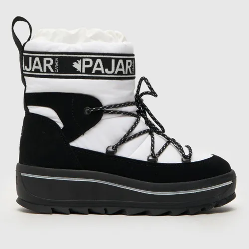 Pajar Women's Black and White Galaxy Ankle Snow Boots