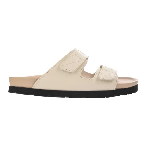 Palm Angels , Beige Sandal - Regular Fit - Suitable for Warm Weather - 100% Leather ,Beige female, Sizes: