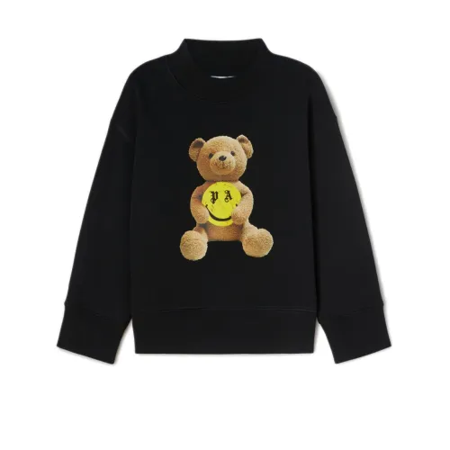 Palm Angels , Black Bear Motif Sweater ,Black male, Sizes: