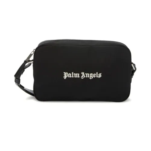 Palm Angels , Black Logo Print Shoulder Bag ,Black male, Sizes: ONE SIZE