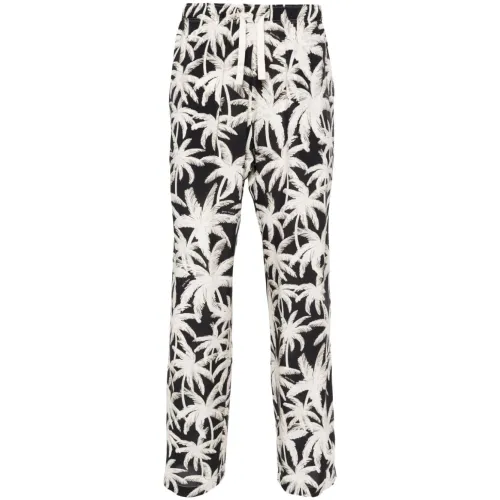Palm Angels , Black Trousers for Men ,Black male, Sizes: