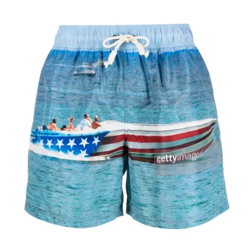 Palm Angels , Blue Swim Boxers - Regular Fit ,Blue male, Sizes: