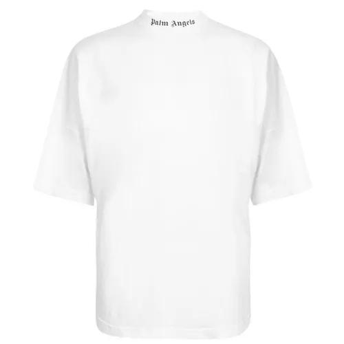 PALM ANGELS Collar Logo T Shirt - White