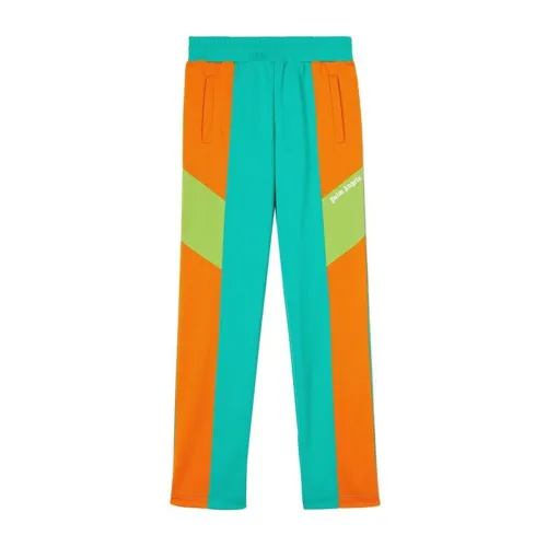 Palm Angels , Contrast Logo Track Pants ,Green male, Sizes: