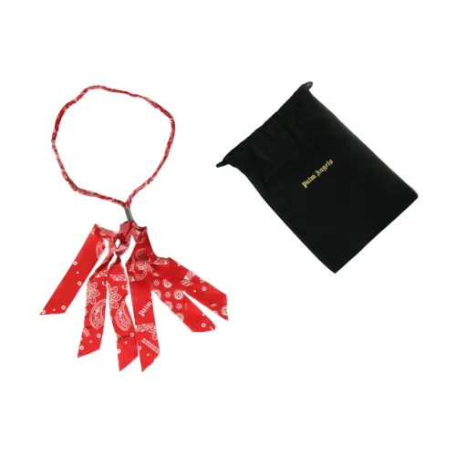 Palm Angels , Cotton Bandana Necklace ,Red male, Sizes: ONE SIZE