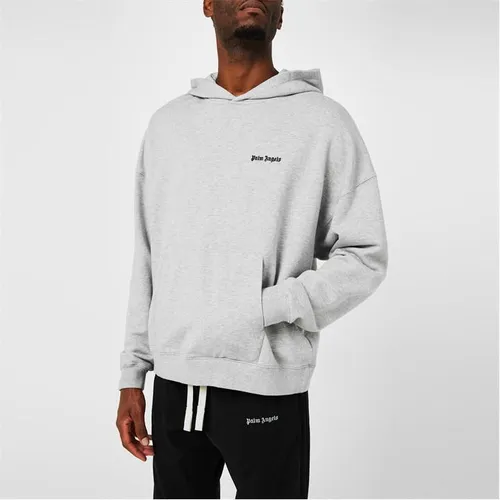 PALM ANGELS Embroidered Logo Hoodie - Grey