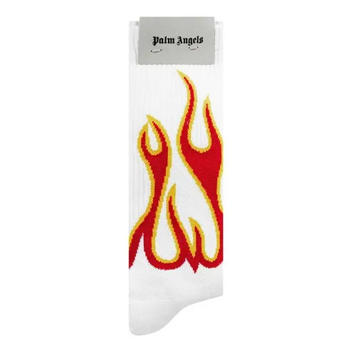 Palm Angels Flame Socks - White