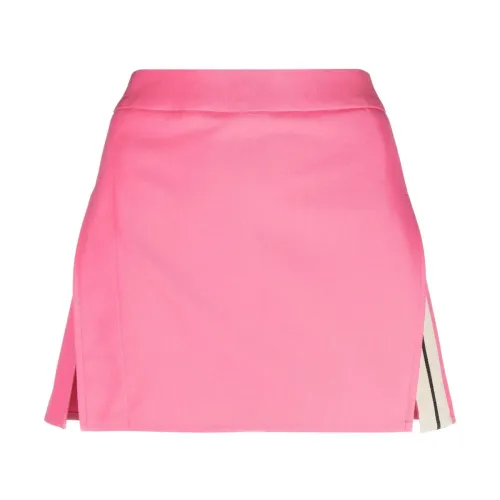 Palm Angels , Fuchsia A-Line Stripe Skirt ,Pink female, Sizes: