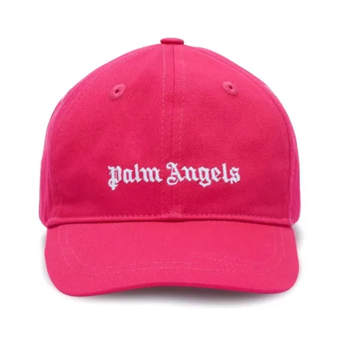 Palm Angels , Fuchsia Kids Baseball Hat Logo Embroidered ,Pink female, Sizes: