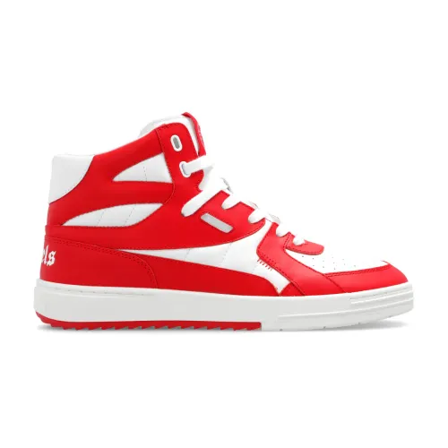 Palm Angels , High-top sneakers with logo ,Red male, Sizes: