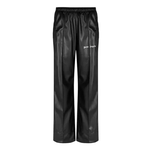 PALM ANGELS Leather Effect Track Trousers - Black