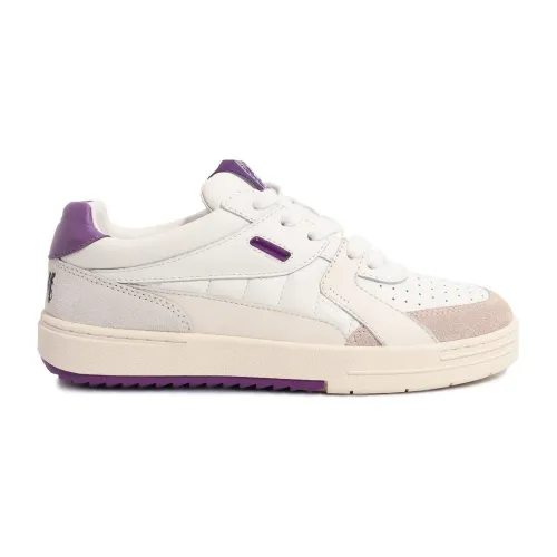 Palm Angels , Leather Sneakers for Women ,White male, Sizes: