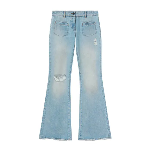 Palm Angels , Light Blue Bootcut Jeans ,Blue female, Sizes: