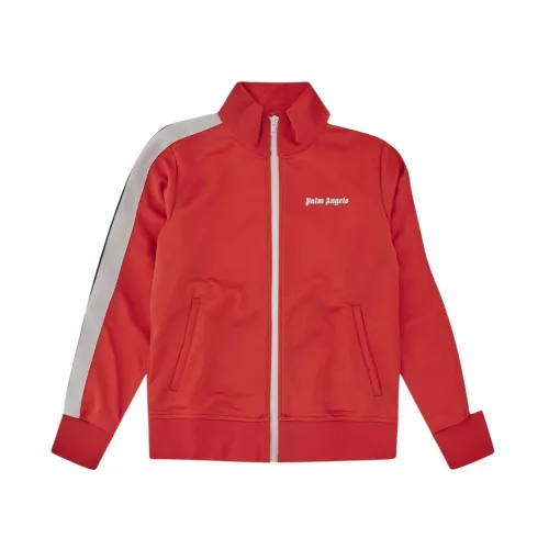 Palm Angels , Lightweight Track Jacket ,Red male, Sizes: